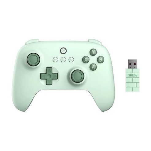 8Bitdo Ultimate C 2.4g Wireless Controller for Windows PC Android Steam Deck & Raspberry Pi (Lilac, Wired Controller Green