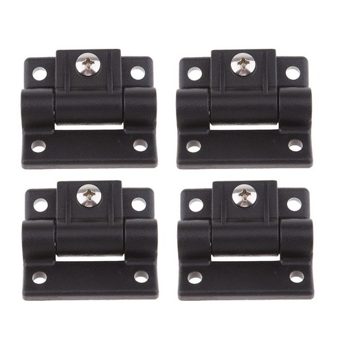 THE WAROOM SHOP 4pcs 64mm X 57mm 4 카운터 싱크 구멍 토크 위치 제어 힌지 검정, 설명, 블랙