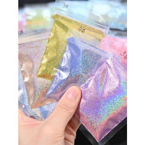 집에서 완성하는 화려한 젤 네일, 젤 네일 글리터 파우더!