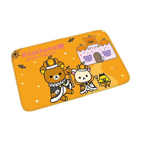 환영 입구 비-슬립 개 고양이 카펫 주방 매트 현대 만화 Rilakkuma 층 매트 홈 장식 복도 발코니 문 매트, 40센치메터x60센치메터, New000516