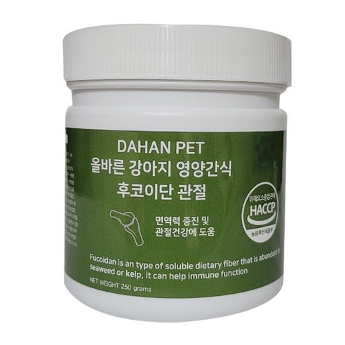 다한 강아지 대용량 영양제 후코이단 250g, 관절건강, 1개