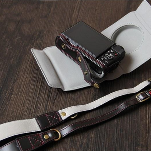 캐논 G7X 시리즈를 위한 스타일리시하고 실용적인 가죽 케이스 & 파우치 세트