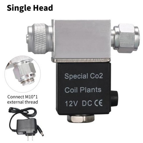 DC 12V 수족관 솔레노이드 밸브 CO2 시스템 레귤레이터 액세서리 물고기 탱크용 전기 저온 마그네틱