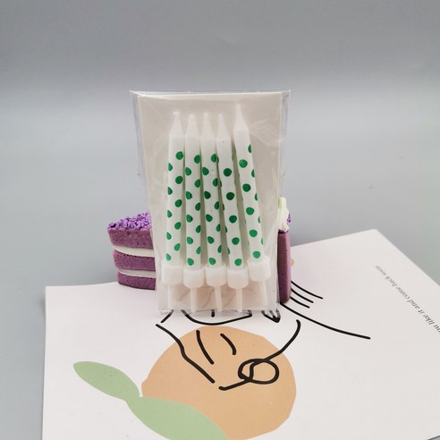 땡땡이 생일 초 대용량, 100개, 초록