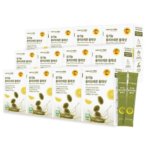모먼튼 유기농 올리브레몬 올레샷 20ml 올리브오일 레몬즙 엑스트라버진 스틱, 12박스, 280ml