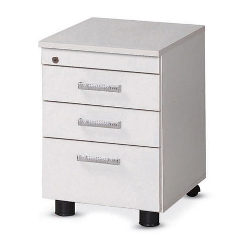 화이트 컬러의 가구뱅크 GB 이동 서랍으로 스마트한 업무 공간을 완성하세요.