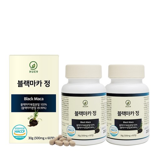 휴나인 페루산 블랙마카 아르기닌 60정 야관문 흑마늘, 2개