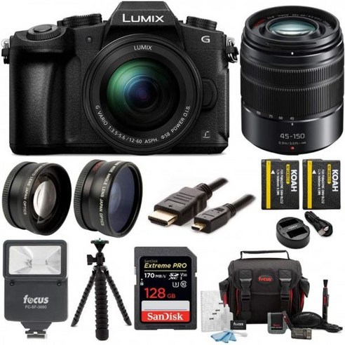 Panasonic 파나소닉 LUMIX G85 4K 미러리스 카메라 12-60mm 및 45