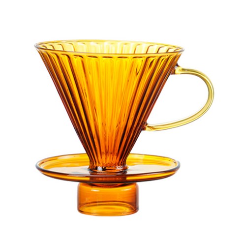 DFMEI.커피잔 세트요.Coffee cup set뉴 글라스 핸드드립 커피필터 깔때기 커피잔 가정용입니다, 앰버 통합, DFMEI.