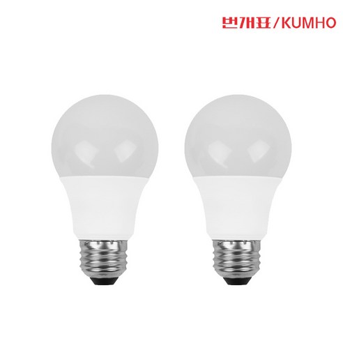 번개표 금호 LED 벌브 14W, 전구색, 2개