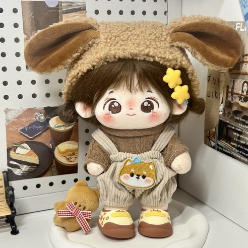 모카돌 20cm 솜인형옷 개구쟁이 의상들, 1개, 댕댕이 코튜로이 멜빵 3종
