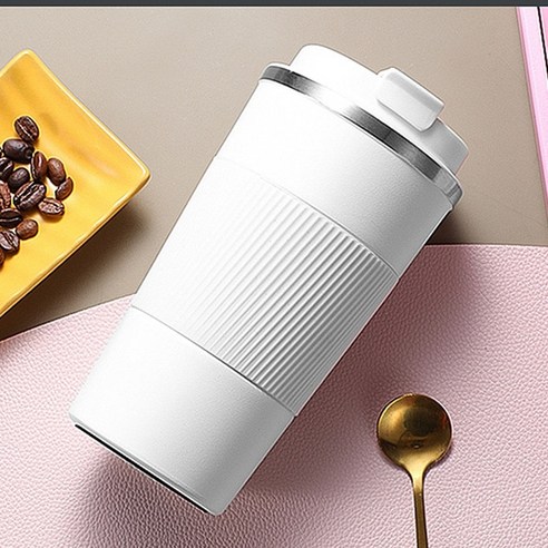 [XIG] 380ml/510ml 스테인레스 스틸 커피 보온병 머그잔 휴대용 자동차 진공 플라스크 여행 열 컵 물병 Thermocup 선물용, White_380ml