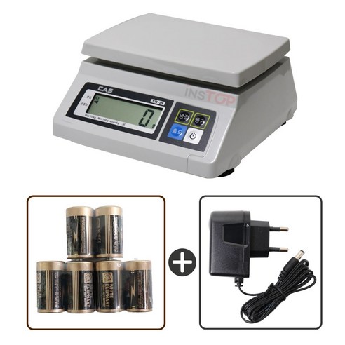 카스 SW 업소용 산업용 2kg 5kg 10kg 20kg 30kg 계량 전자저울 건전지 아답터포함