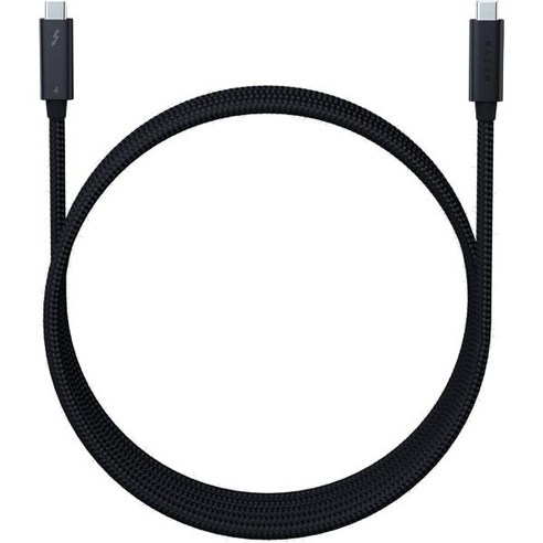 레이저 썬더볼트 4 케이블0.8m2.5ft 초당 최대 40기가비트 8K 해상도 100W 충전 Windows PCMacThunderbolt 3 장치와 호환 Black, Black_2.0M