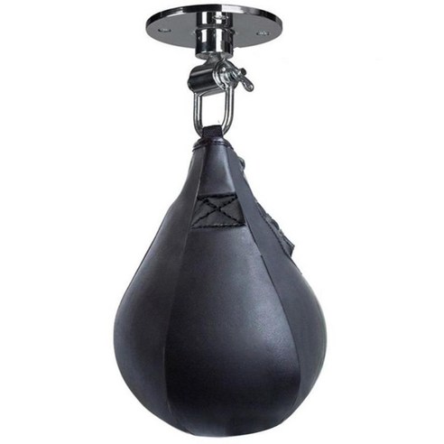 복싱 트레이닝 백 헤비 듀티 PU 가죽 회전 펜던트 히트 볼 복싱 스피드볼 Mma 무에타이 피트니스 루, 블랙