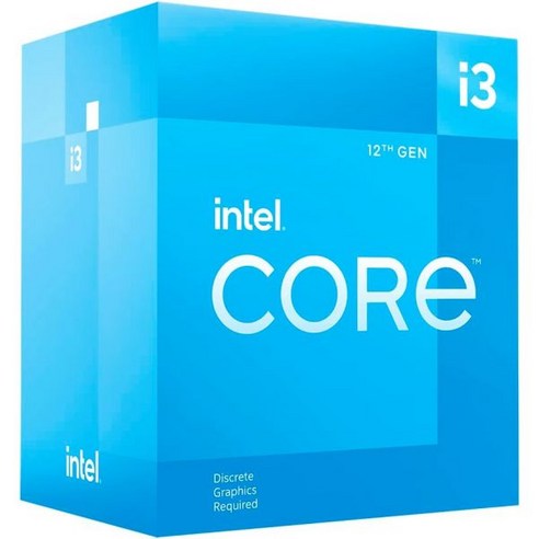 Intel Core i312100F 12세대 데스크톱 프로세서베이스 클럭 3.3GHz 4개의 코어 LGA1700 RAM DDR4 및 DDR5 최대 128GB BX80715121