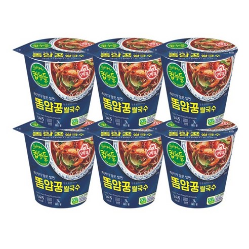 오뚜기 컵누들 똠얌꿍 쌀국수, 44g, 6개