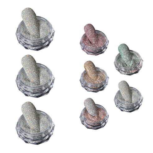 블럭마트 반짝이 네일파우더, type8(3개)+랜덤5개
