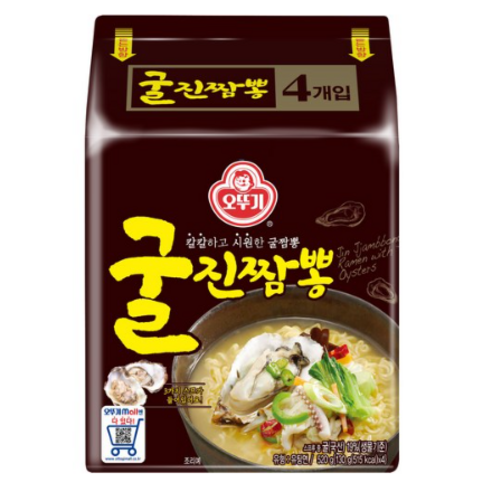 오뚜기 굴진짬뽕 라면 130g, 144개