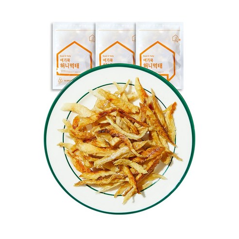 여기쿡 시즈닝 먹태 45g, 허니버터맛 3개