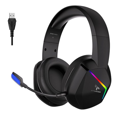Xzante SOMIC 헤드 장착형 게임용 헤드셋 USB 7.1 유선 GS401 PC 휴대전화 태블릿용, 검은 색