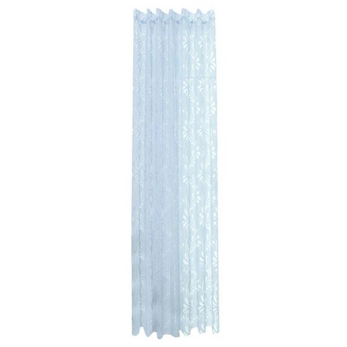 꽃에 의하여 새겨진 막대 주머니 투명한 창 커튼 거즈 레이스 패널 39inchx78inch, 블루