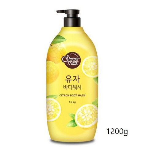 샤워메이트 유자 바디워시, 1200g, 2개