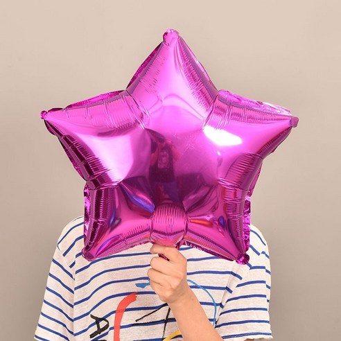 파티복닷컴 모양풍선 10개입, 25.별 핫핑크 45.72cm