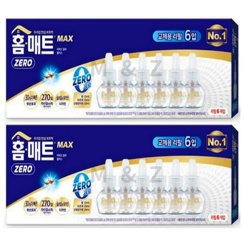 홈매트 맥스 리퀴드 알파 플러스 45일 리필, 6개, 29ml