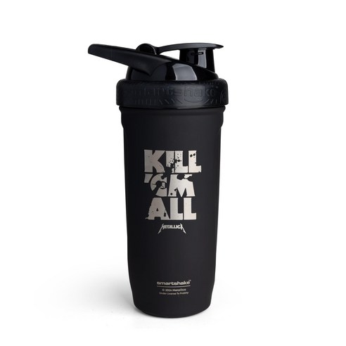 록밴드 스테인레스 스틸 단백질 셰이커 병 900ml, 1세트, 메탈리카, 킬엠올