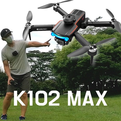 초아솔류션 입문용드론 K102 MAX 브러시리스 모터, 블랙