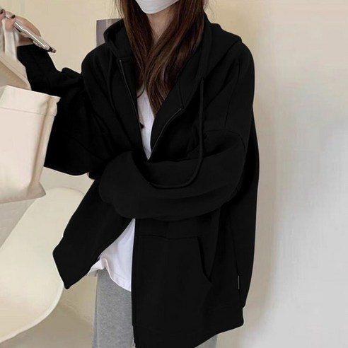 소소걸 러드 후드 집업 여성 오버핏 후드집업