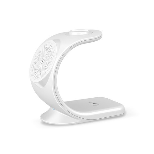 Apple 13 휴대 전화 헤드셋 시계 수직 데스크탑 무선 충전기 용 3-in-1 자기 무선 충전기, 하얀
