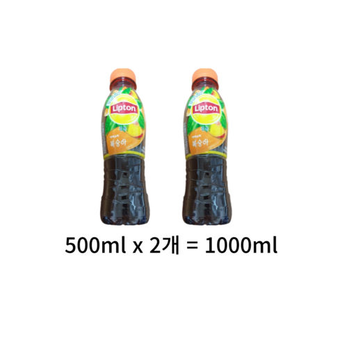 립톤 아이스티 펫 복숭아, 2개, 1L