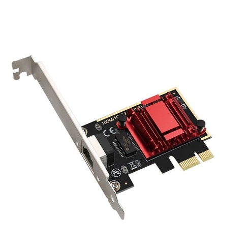 PCIE 카드 2.5Gbps 기가비트 네트워크 카드 10 / 100 / 1000Mbps RTL8125B RJ45 이더넷 네트워크 카드 PCI-E 네트워크 어댑터, 하나, 빨강 & 검정