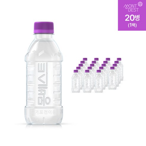 몽베스트 위드어스 무라벨 생수, 330ml, 20병 생수330ml