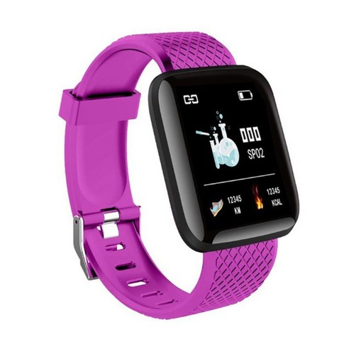 심박수 및 수면 감지 모니터링을위한 IP67 피트니스 트래커 SmartWatch, 보라