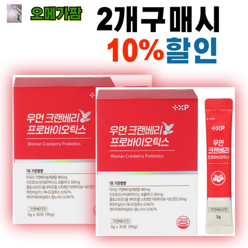 오메가팜 여성유산균 크랜베리추출물, 1개, 60포
