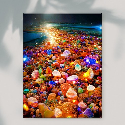 오로라데코덴 캔버스형 보석십자수 40x50cm, MK113 별이 빛나는 밤