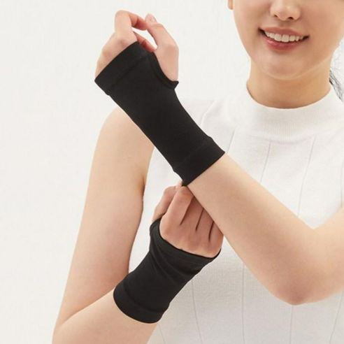 디지토 의료용 압박밴드 손목터널증후군 마사지 손목, (7753) 손목 블랙M