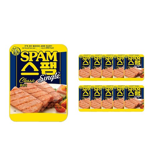 스팸 싱글 클래식, 80g, 10개