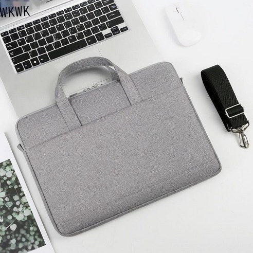 WKWK 노트북 가방, 13.3인치, B라인 그레이(어깨끈+풀업)
