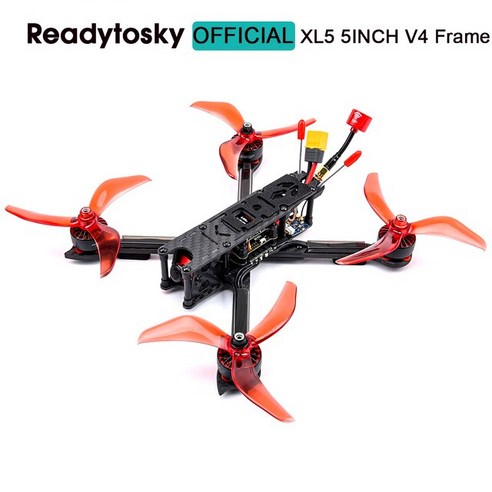 레이싱드론 RTF 전체 탄소 섬유 TrueX XL5 V4 227mm 프레임 키트 2206 2300KV 모터 45A 4in1 ESC F4 V3S Plus Flysky i6 FPV R, [01] without Flysky i6