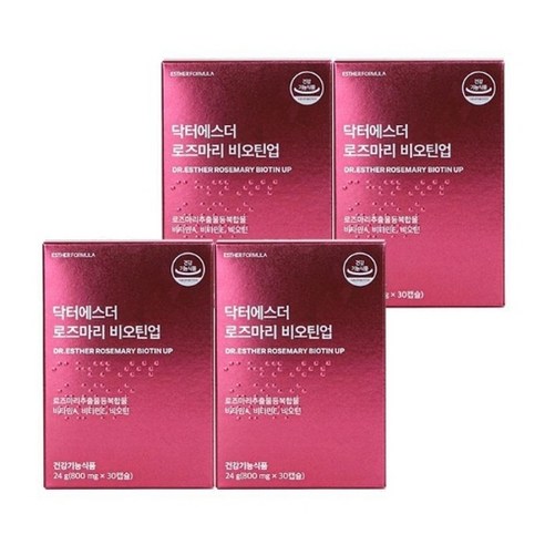 에스더포뮬러 여에스더 피부건강 로즈마리 비오틴업 30캡슐 4개월, 기본, 선택옵션, 30개 유기농비오틴셀렌b12영양제 Best Top5