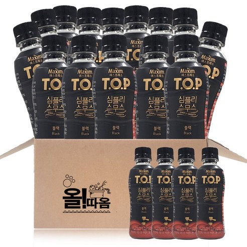 올따옴) 맥심 티오피 심플리스무스 블랙 240ml 18입, 18개