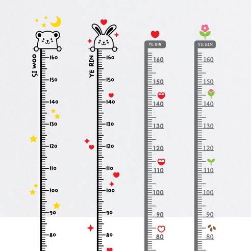 사랑스러운 아이의 성장을 한눈에! 어린이 키재기 스티커로 특별한 추억을 만들어보세요.