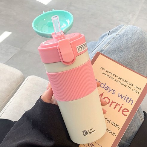 보온병 밀짚 컵, 색깔5, 단일 컵