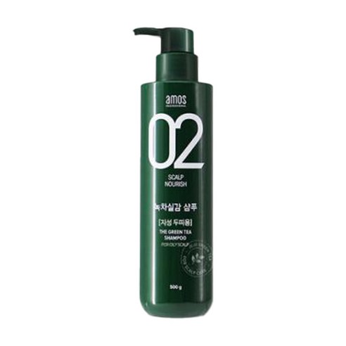 아모스 녹차실감 샴푸액 지성타입 500ml [1개], 1개, 0.5l
