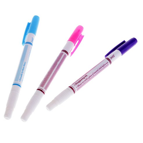 천 보정 펠트를 표시하기위한 3pcs 더블 헤드 물 지울 수있는 마커 펜 펜, 멀티, 플라스틱