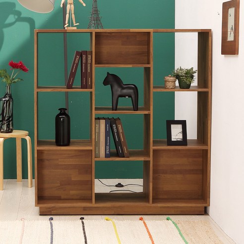 공간에 온기를 불어넣는 디자인, 동서가구 라떼 우드감성 멀바우 파티션 책장 DF918507 파티션책장